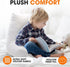 Cheer Collection Reading Pillow with Arms Portable Bed Pillow for Sitting Up & Support, Hollow Fiber-Filled Back Rest