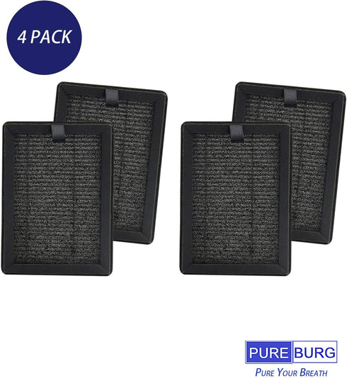 PUREBURG Replacement True HEPA Filters, Compatible with PUURVSAS (HM669A) / ROVACS (RV60) Air Purifiers, 4-Pack H13