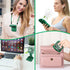 DAVID ROCCO Mini Portable Handheld Fan, 3 Speeds, Rechargeable, Green, Perfect for Travel, Home, Office
