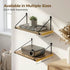 Set 2 Afuly Floating Wall Shelves Rustic Wall Mounted Hanging Shelf Farmhouse Wall Bookshelf for Bathroom Kitchen