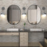 Oval Bathroom Mirror 20"x30" - Black Wall Vanity Mirrors for Over Sink, Modern Capsule Design with Metal Frame