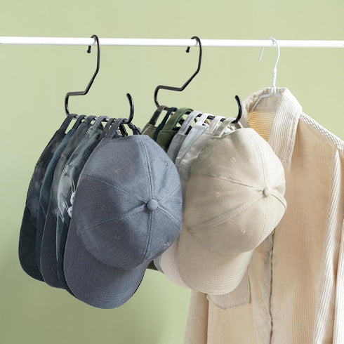 Mkono Hat Organizer for Baseball Caps Metal Hat Rack for Closet Set of 2 Hat Hangers Baseball Cap Holder Hat Storage Organizer Holds 20 Caps, Black by Mkono