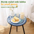 1 Pack Metal Outdoor Side Table Small Outside Round End Table for Patio Modern Accent Garden Corner Table for Small