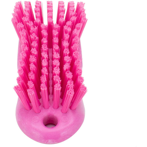 SPARTA Plastic Cutting Board Scrub Brush, 6 Inches, Pink, with Hanging Hole for Washing Cutting Boards