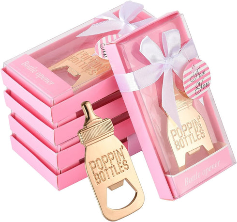 Pack 48 packaging Pack 48) of Baby Shower Return Gifts for Guest Supplies Poppin Baby Bottle Shaped Bottle Opener