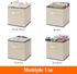 Lifewit 12 Packs 11 Inch Cube Storage Bins, Foldable Decorative Fabric Storage Baskets for Organizing Home, Beige