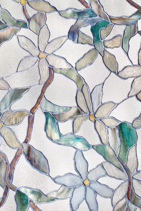 Artscape Jasmine Window Privacy Film, Textured Glass Pattern, Non-Adhesive, UV Protection, 24 x 36 inches, Made in USA