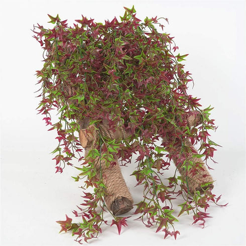 Artificial Hanging Vine, Sweet Potato Leaves Faux Ivy Garland, UV Resistant Plastic Plants for Indoor Outdoor