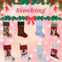 Comfy Hour Let It Snow Collection 18"x11" Christmas Winter Snowflake Stocking, Soft Plush Velvet, White and Gold