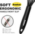 Anaeat Silicone Kitchen Whisk Set of 4, Perfect for Non-Stick Cookware, Includes 11'' Flat Whisk
