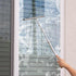 Shower Squeegee with Long Handle and Adhesive Hook for Glass Doors, Tile Walls, Mirrors, and Windows