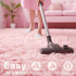4Ft Amdrebio Light Pink Round Circle Rug for Girls Bedroom, Fluffy Cute Area Rugs for Kids Room Decor Aesthetic, Kawaii