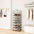 MUAHRCE 8-Tier Closet, (18" W10" D58" Tall Shoe Rack for Entryway, Adjustable Sturdy Durable Shoe Shelf,Narrow Shoe