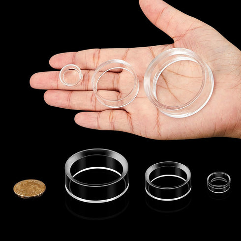 Jetec 45 Pieces Acrylic Display Stand, Clear Ring Baseball Stands for Golf Ball, Baseball, Softball, and More