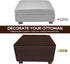 NeColorLife Ottoman Cover Rectangle Waterproof Ottoman Slipcover Rectangular Oversized Thick Storage Footrest Stool