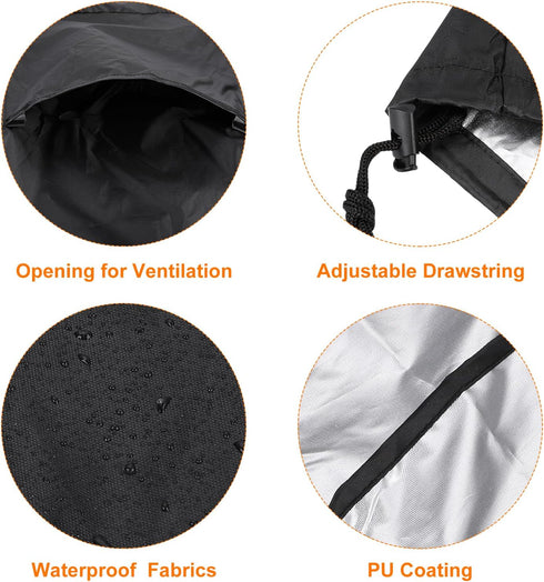 uxcell Air Conditioner Cover, 26"x26"x32" Outdoor Unit Square Vertical Protective Cover (Black)