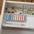 Martha Stewart Clear Plastic Stackable Storage Boxes - Grady with White Plastic Lids, Set of 3