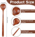 10.8 Inch Long Handle Wooden Spoons, Korean Spoon for Cooking, Wood Soup Spoons for Mixing and Stirring
