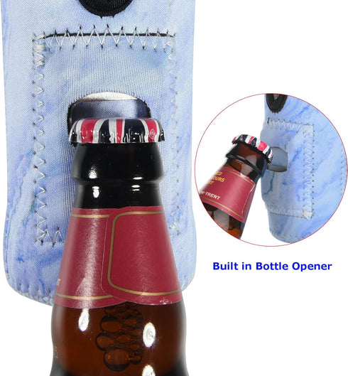 Cosmos 4 12 OZ (4 Pcs Beer Bottle Sleeves Neoprene Insulator Sleeves Bottle Jackets Sleeves Beverage Bottle Cooler