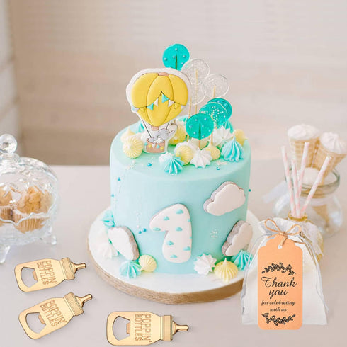 50 Pack Bulk Baby Bottle Openers with Gift Tags