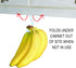 Banana Hook Hanger by Gadjit (2 Pack) - Under Cabinet Hook to Hang Bananas, Prevents Bruising