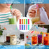 MUTNITT Set of 20 Reusable 10.5" Bent Stainless Steel Straws, 20 Silicone Tips, 5 Cleaning Brushes, 1 Travel Case,