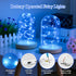 6-Pack Lights-7FT 20 Lakumu Fairy Lights Battery Operated String LED,Waterproof Silver Wire Firefly Lights for Mason