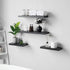 Set 2 8" 10 inch) WELLAND of Floating Shelves Wall Mounted Shelf, for Home Decor with Deep (Black