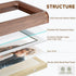 WILTYAPF 8x10 6x8 Premium Natural Walnut Wood Picture Frame, Handcrafted with Solid Wood Back & HD Tempered Glass, Rich