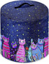Starry Night Cats Pattern Pressure Cooker Cover for 8 qt Instant Pot, Kitchen Appliance Dust Cover with Pockets for