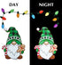 Christmas Reflective Car Magnets, 20PCS Magnet Stickers Set with Gnomes and Colorful Bulb Lights