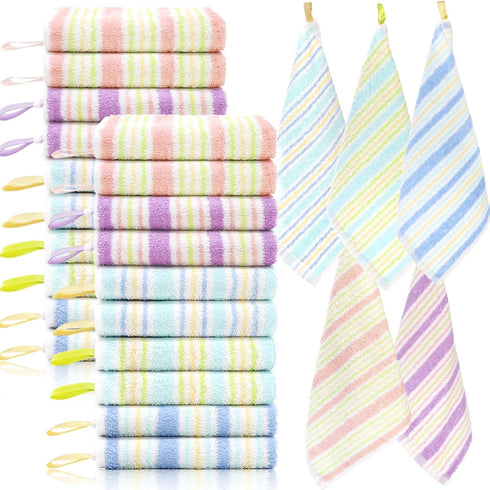 Pumtus 20 Pack Small Face Wash Cloths, 10x10 Inch Cotton Soft Hand