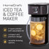 Homecraft 3-Quart Iced Coffee and Tea Maker - with Filter Basket, Flavor Enhancer, Adjustable Brew Strength