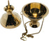 Charcoal Incense Burner Brass Hanging Censer with Chains, 7" High x 3.5" Diameter