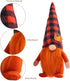 3 Pcs Fall Decoration Gnomes Plush Elf Doll Figurine with Pumpkin and Autumn Maple Leaves for Thanksgiving