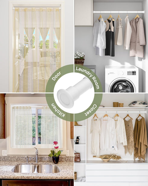 ALLZONE Heavy Duty Tension Shower Curtain Rod, 28-42 Inches, Adjustable Non-Slip for Bathroom and Closet