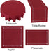 Grelucgo Handmade Hemstitched Polyester Rectangle Table Runners, Cranberry, 14x36 inch