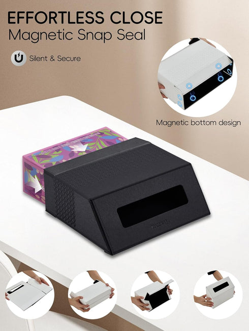 Streamlined Hand Towel Box Cover, No Drill Installation & Damage-Free Adhesive Backing for Wall Mounted, Appearance