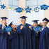 Blue and Gold Graduation Decorations Set of 24 - Class of 2025 Table Decor, Congrats Grad Party Supplies