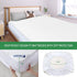 Queen Mattress Protector, Waterproof Cooling Mattress Pad Cover, Bamboo Fabric, Fitted 8-18 inch Deep Pocket
