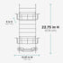 Zenna Home Hanging Shower Caddy - Over the Door, Rust Resistant, 2 Storage Baskets, Soap Dish, Razor Holders, Hooks,