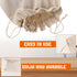 Mozeat Lens 2Pcs 12 16 Linen Large Drawstring Storage Bags, Reusable x in Cotton Bread Bags Keeps Bread Fresh