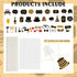 Adult 50th Birthday Photo Booth Props, 41 Pcs for Her Him, Gold and Red Decorations, 50th Happy Birthday Supplies
