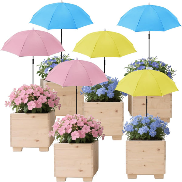 YOSN 19.6''-35.4'' Plant Umbrellas for Outdoor Plants, Plant Shades for Outdoor Plants Adjustable