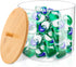 JYPS Large Capacity Laundry Pods Container with Bamboo Lid, Clear Acrylic Powder Detergent Containers for Pods, Scent