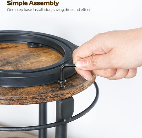2 Countertop SR22BR YATINEY Lazy Susan Organizer, Rotating Spice Rack, Tier Spice Turntable Organizer, Industrial