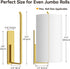 Heavy-Duty Magnetic Paper Towel Holder Fits Jumbo Rolls, Gold, Suitable for Kitchens, RVs, Washing Machines, BBQ Carts