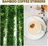 150 Count 5.5 inches Bamboo Coffee Stirrer - Disposable Long Wooden Stir Sticks for Coffee and Cocktails - Smooth