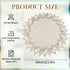 60cm*60cm Polyester Round Doily, Beige Table Cover with Lace Trim, Coffee Table Topper Table Decor Tablecloth