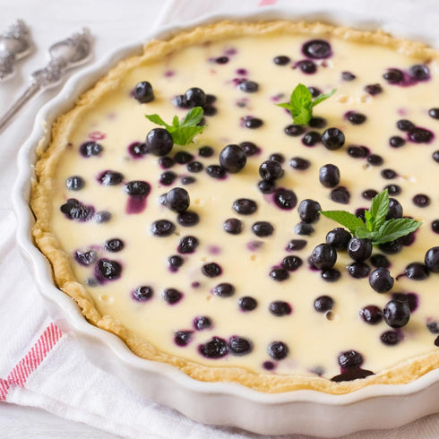 FEOOWV White Round Porcelain Quiche Pan, Non-Stick Baking Dish for Tart Pies, Dishwasher and Oven Safe (9 inch)